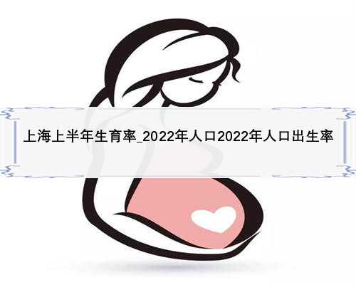 上海上半年生育率_2022年人口2022年人口出生率